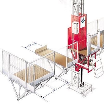 Мачтовый подъемник на наземной раме